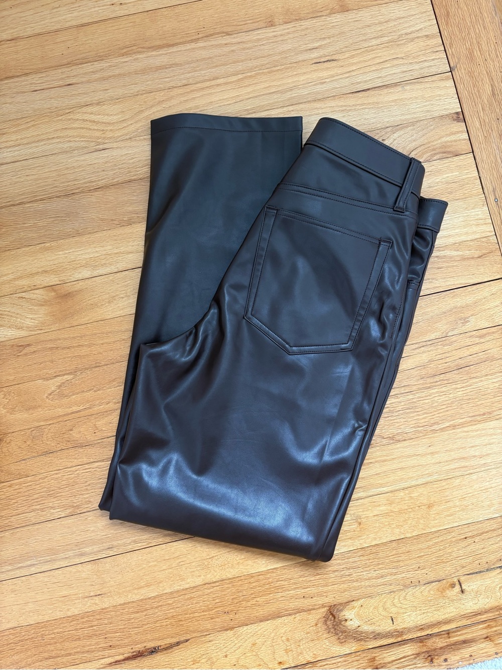 Abercrombie & Fitch Brown Faux Leather Pants